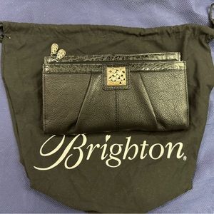 Brighton Cartera Black Crossbody Bag